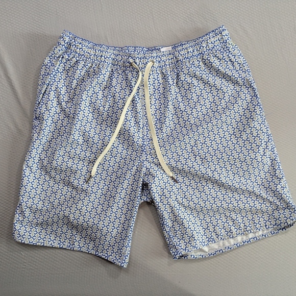 Fair Harbor Men's Blue Schooner Lined Anchor Swim Trunks sz XL Swim Shorts - Picture 1 of 11